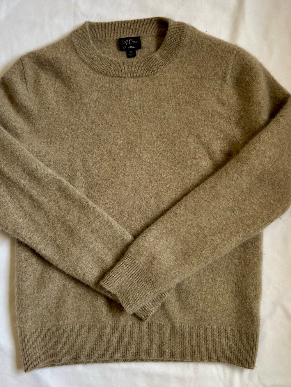 J. Crew Crewneck cashmere Sweater - Olive Brown
